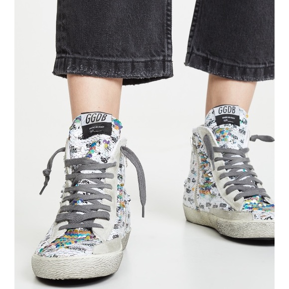 Golden Goose Francy Sneaker Rainbow/Silver 35 NIB - Picture 3 of 13